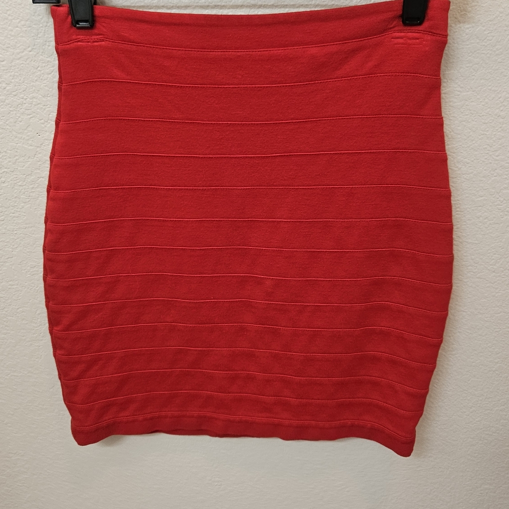 Express Red Bandage Pencil Skirt